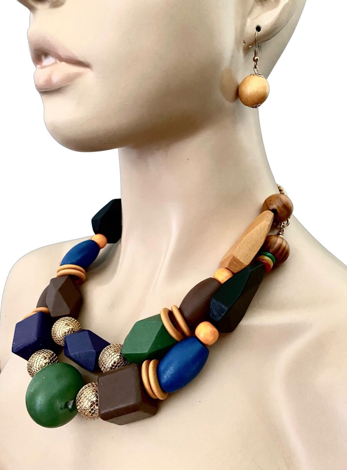 Buy 81stgeneration Chunky Wooden Beaded Necklaces for Women - Brown Wood  Men's Necklaces - Stretch Cord Long Necklace with Wooden Beads - Strand  Round Ball Bead Necklace Online at desertcartINDIA